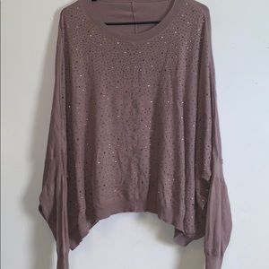 Studded over sized sweater
